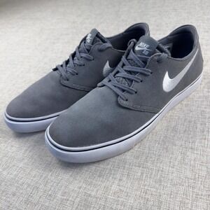 Nike SB Zoom Oneshot Cool Grey Suede Low Top Skate Shoes Men's 9.5